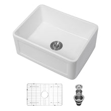 Load image into Gallery viewer, Apron Front Reversible Single Bowl Kitchen Sink &amp; Grid And Strainer
