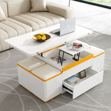 Load image into Gallery viewer, Multi Functional Adjustable Coffee Table With 4 Storage Stools
