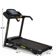 Load image into Gallery viewer, Foldable Treadmill With Incline For Home, Electric Running Machine With Speed Control, Pulse Monitor, 12 Training Programs - Black
