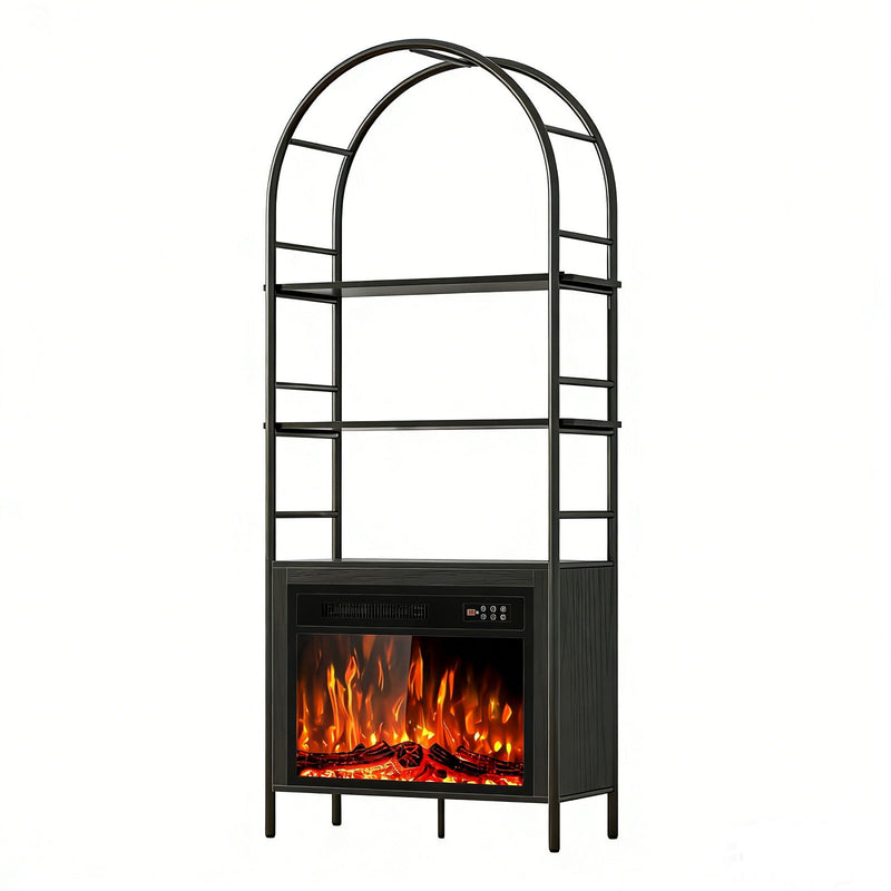 Adjustable Three Tier Etagere Bookcase - Black