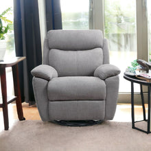 Load image into Gallery viewer, Fabric Power Recliner With USB - Light Gray
