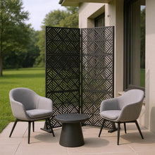 Load image into Gallery viewer, Three Panel Screen Room Divider (720127) - Black
