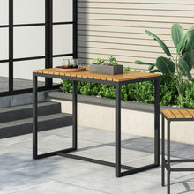 Load image into Gallery viewer, Ernesto - Outdoor Industrial Acacia Wood Bar Table
