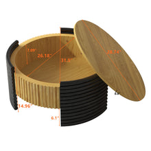 Load image into Gallery viewer, Modern Colorblocked Striped Coffee Table With Flip Top Storage
