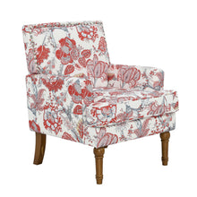 Load image into Gallery viewer, Floral Accent Armchair With Nailhead Trim
