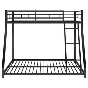 Metal Floor Bunk Bed, Twin over Full,Black(OLD SKU:MF193244AAB)