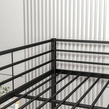 Load image into Gallery viewer, Metal Bunk Bed Full Over Full, Bunk Bed Frame with Safety Guard Rails, Heavy Duty Space-Saving Design, Easy Assembly Black
