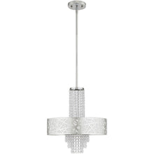 Load image into Gallery viewer, 22" Four Light Dimmable Chandelier With Shades - Silver
