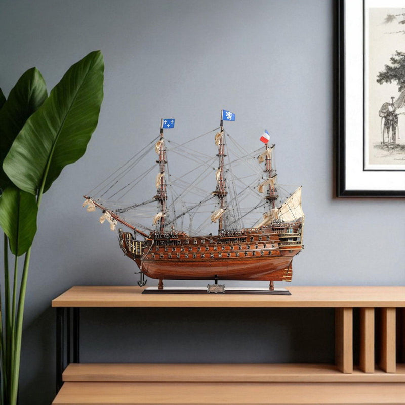 Hand Painted Boat (401848) - Brown