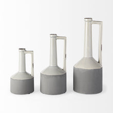 Load image into Gallery viewer, Cylinder Urns Jars (392212) - Gray / White
