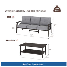 Load image into Gallery viewer, Patio Furniture Set With Coffee Table And Cushions For Backyard
