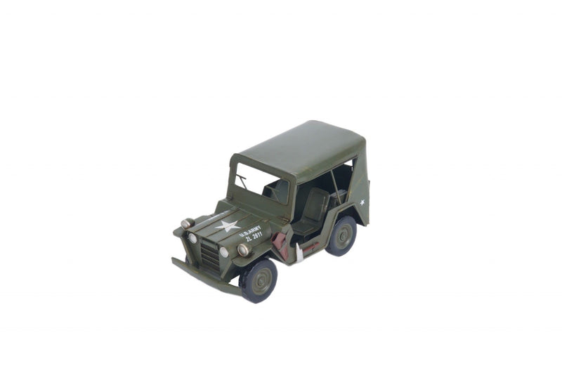 c1940 Willys Quad Overland Jeep Sculpture - Green