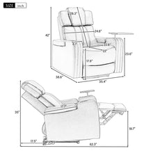 Load image into Gallery viewer, Power Recliner Theater Chair With Cooling Cup Holder, Bluetooth Speaker, LED Lights, USB Ports
