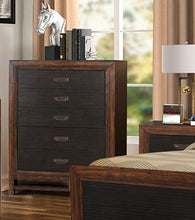 Load image into Gallery viewer, 5 Drawer Chest, 2 Tone - Brown
