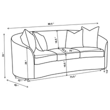 Load image into Gallery viewer, Rory - Sloped Arms Sofa With Pillows - Ivory
