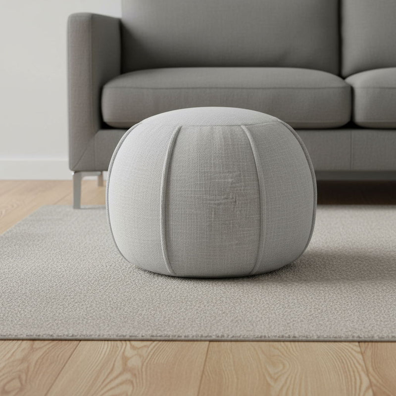 Ottoman Cotton Round - Gray