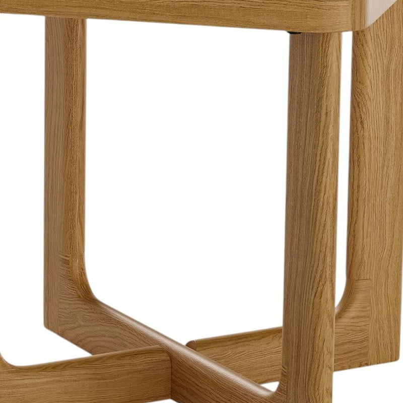 Square Cross Legs End Table - Natural