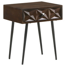 Load image into Gallery viewer, Gibson - Coffee 1 Drawer Rectangular Side Table With Angled Legs - Coffee
