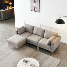 Load image into Gallery viewer, ADF Living Room Furniture Modern Leisure L Shape Couch Grey Fabric
