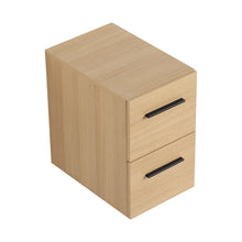 Load image into Gallery viewer, Floating Bathroom Vanity Drawer Base, Wall Mounted Storage With 2 Drawers - Light Oak
