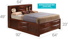 Load image into Gallery viewer, Modern Design Storage Bed With Bookcase Headboard
