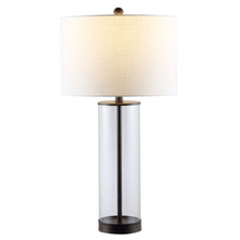 Load image into Gallery viewer, Table Lamp With Drum Shade - White / Antiqued Bronze
