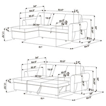 Load image into Gallery viewer, Kenna- Sleeper Sectional Sofa With Storage Ottoman
