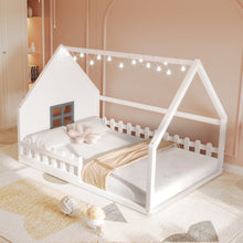 Load image into Gallery viewer, House Bed With Window And Fence
