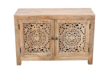 Load image into Gallery viewer, 30" Solid Wood Textured Door Accent Cabinet With Two Doors - Natural
