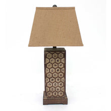 Load image into Gallery viewer, Solid Wood Bedside Table Lamp With Brown Shade - Brown
