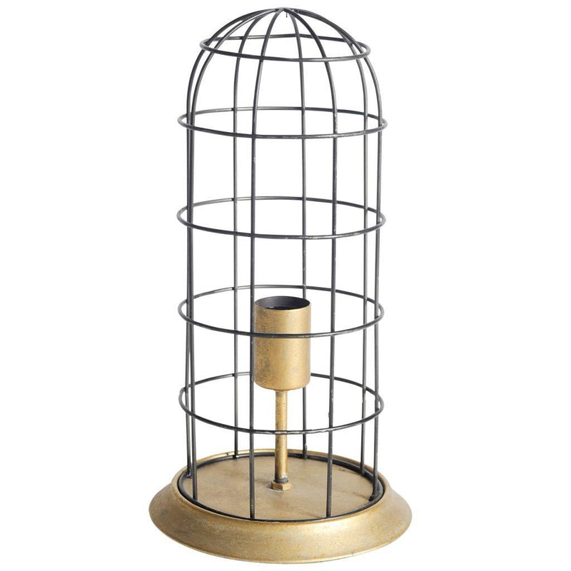 38" Metal Round Bedside Lamp - Gold
