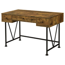 Load image into Gallery viewer, Avon - 2 Piece Computer Desk And Bookcase With 3 Drawers - Rustic Brown
