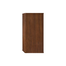 Load image into Gallery viewer, Striped Walnut Bathroom Floating Side Cabinet, Wall-Mounted Storage Cabinet For Small Spaces - Walnut
