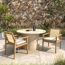 Load image into Gallery viewer, Preston - Outdoor Dining Chair With Cushion (Set of 2) - Teak / Beige
