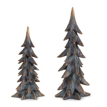 Load image into Gallery viewer, Poly Trees Tabletop Sculpture (Set of 2) - Gray / Gold
