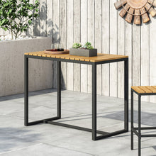 Load image into Gallery viewer, Ernesto - Outdoor Industrial Acacia Wood Bar Table
