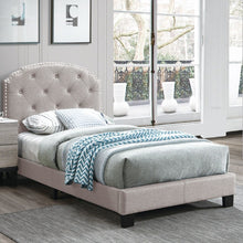 Load image into Gallery viewer, Button Tufted Bed With Nailhead Trim
