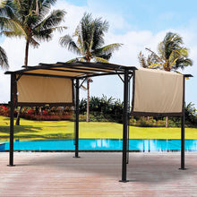 Load image into Gallery viewer, Outdoor Patio Pergola Gazebo - Steel Frame Sun Shelter With Retractable Canopy
