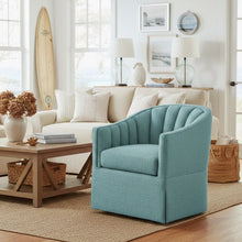 Load image into Gallery viewer, Solitude - Skirted Swivel Accent Chair With Hemp Like
