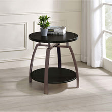 Load image into Gallery viewer, End Table With Center Shelf - Dark Gray
