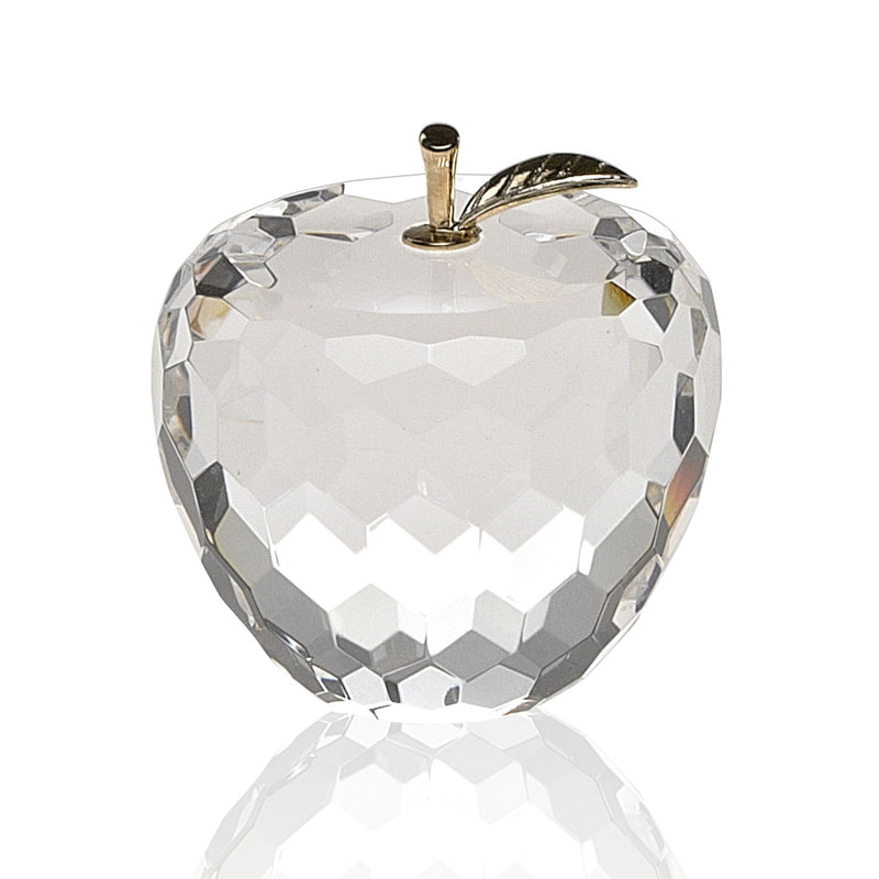 Apple Tabletop Sculpture - Clear / Gold
