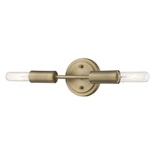 Load image into Gallery viewer, Two Light Dull Narrow Bulb Wall Light - Gold

