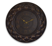 Load image into Gallery viewer, Heavy Duty Plastic Silent Analog Round Wall Clock - Brown / Gold
