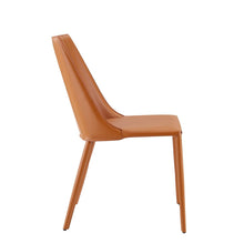 Load image into Gallery viewer, Upholstered Leather Dining Side Chair - Terra Cotta
