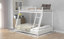 Load image into Gallery viewer, Metal Floor Bunk Bed, Twin over Full,White(OLD SKU:MF193244AAK)
