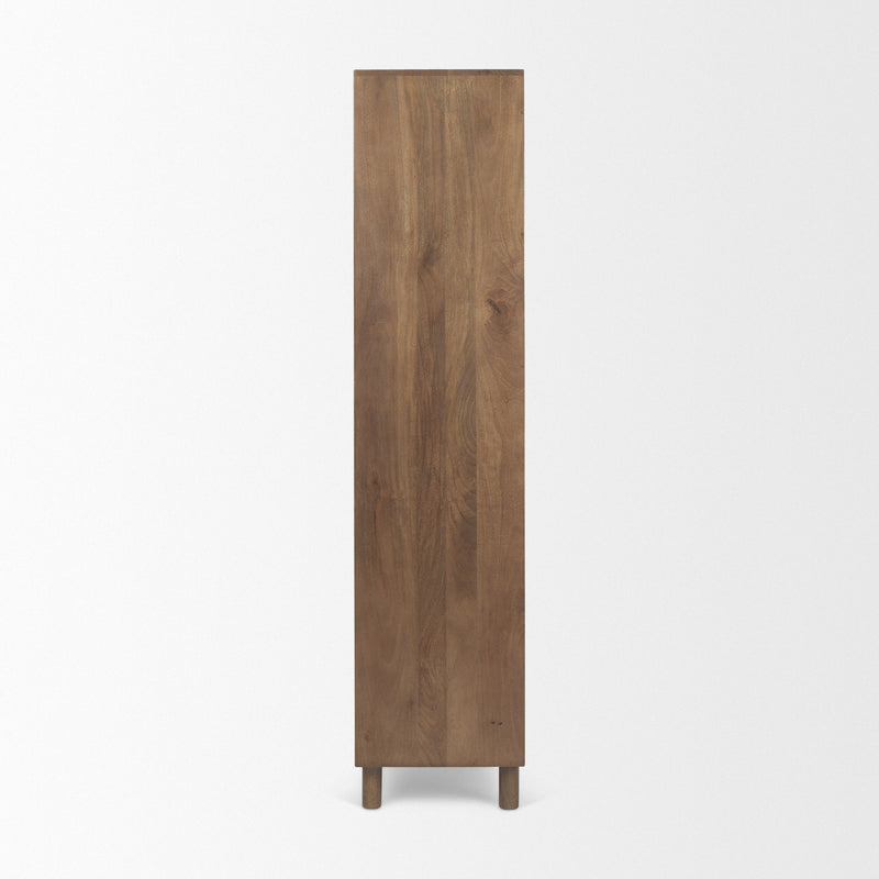 Curio Cabinet With Two Doors - Brown