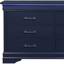 Load image into Gallery viewer, Solid Wood Six Drawer Double Dresser With Led - Blue

