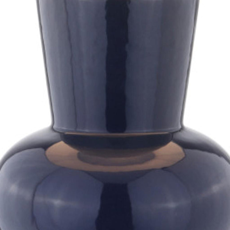 29" Novelty Table Lamp LED With Drum Shade - Navy Blue