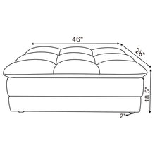 Load image into Gallery viewer, Azure - Upholstered Rectangular Ottoman - Blue
