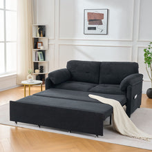 Load image into Gallery viewer, Convertible Pull Out Sofa Bed Queen Size, 3 In 1 With Side Storage

